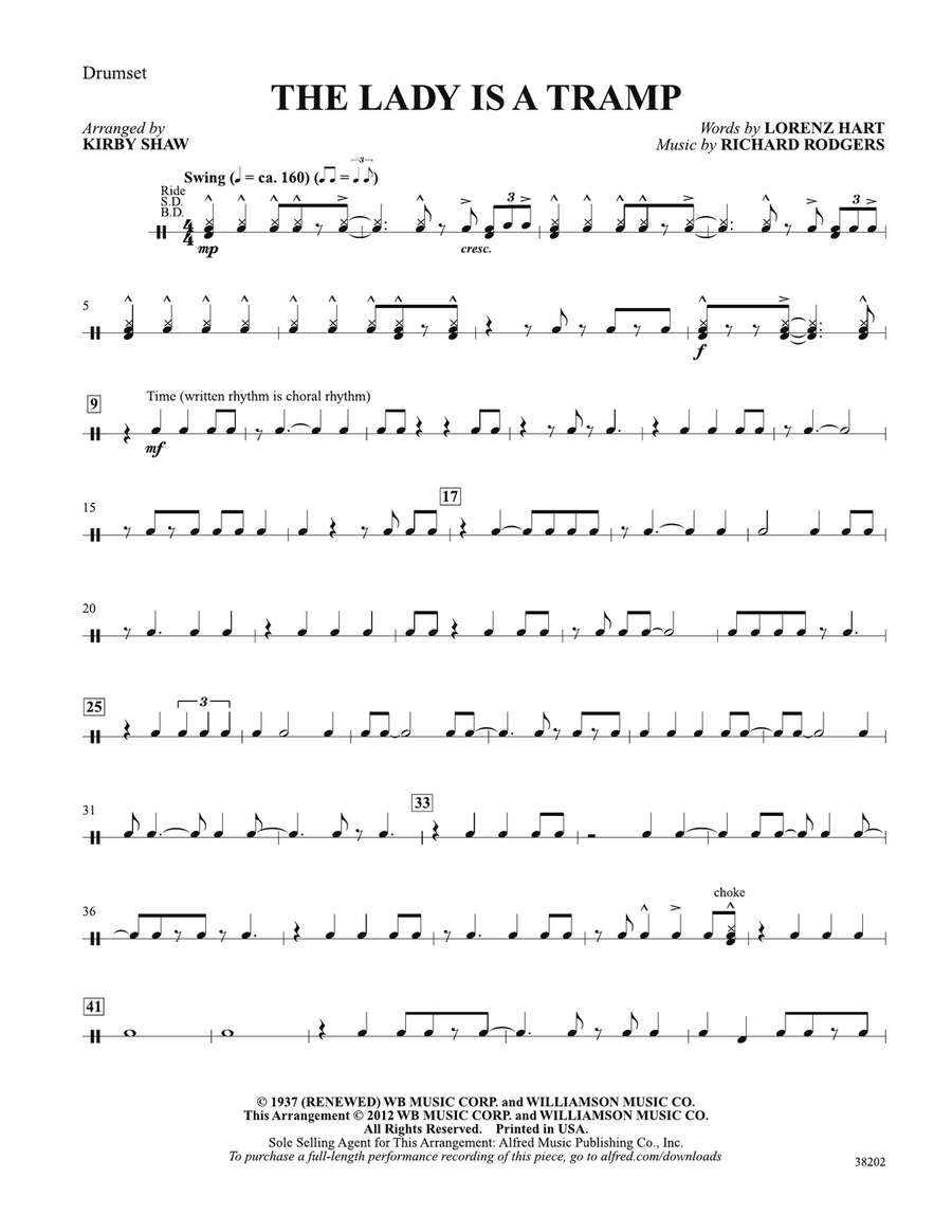 The Lady Is a Tramp: Drums