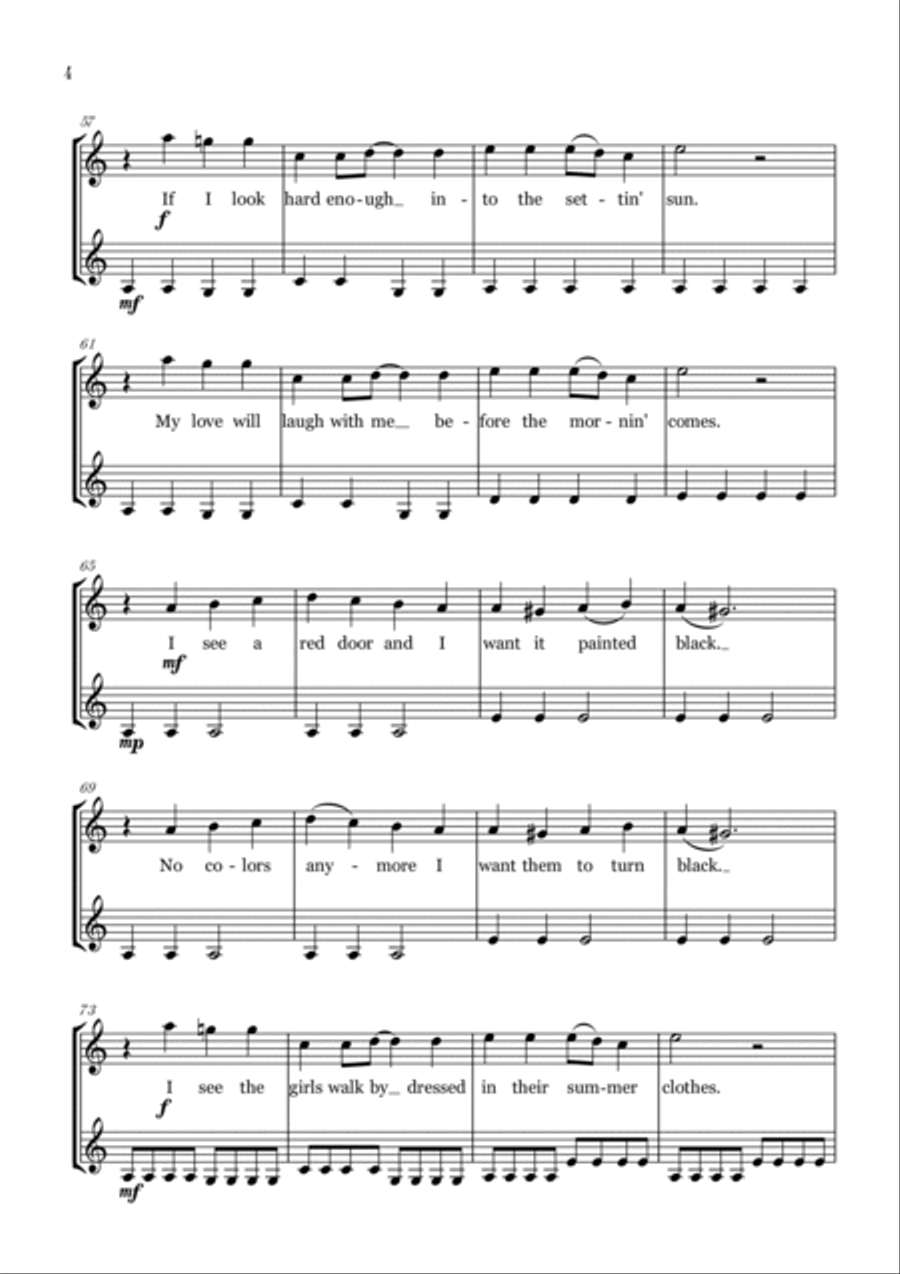 Paint It, Black Paint It, Black String Duet scores gallery preview page 4