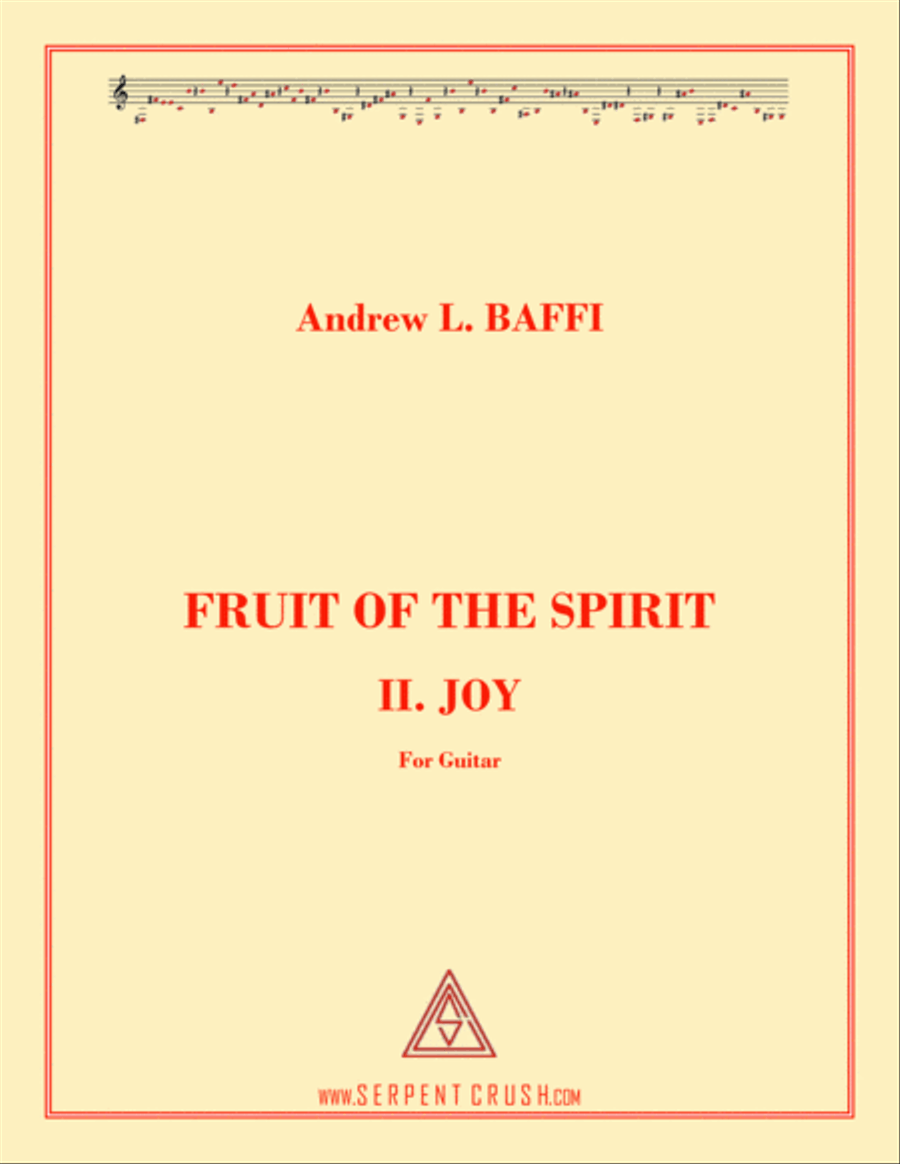 FRUIT OF THE SPIRIT: II. JOY Guitar Tablature scores gallery preview page 1