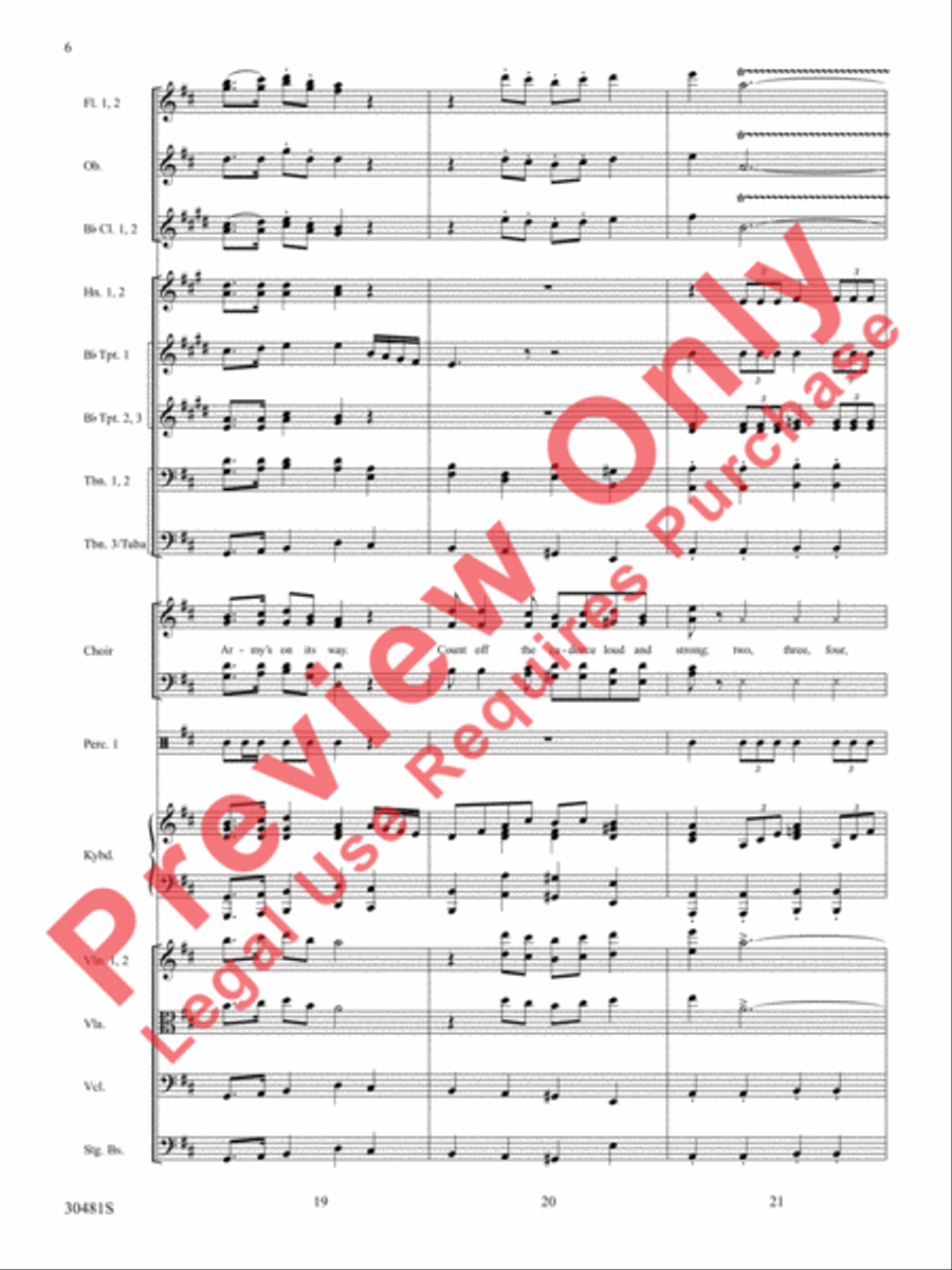 A Tribute to the Armed Services (A Medley) Choir scores gallery preview page 7