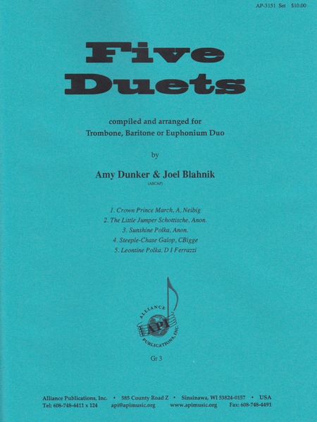 Five Duets for Trombone, Baritone or Euphonium Duo image number null