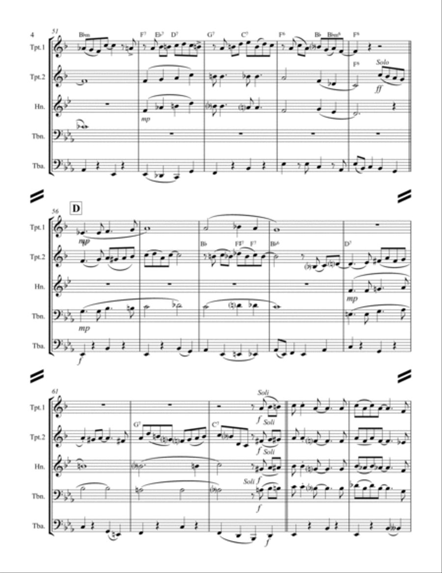I Want A Little Girl Brass Ensemble scores gallery preview page 5