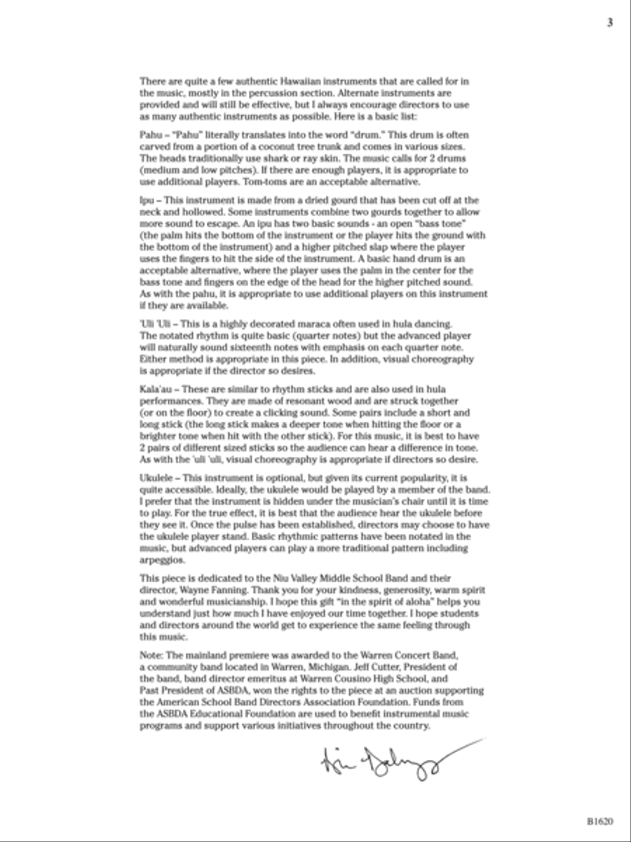 The Spirit of Aloha (Island Dance): Score Concert Band scores gallery preview page 3