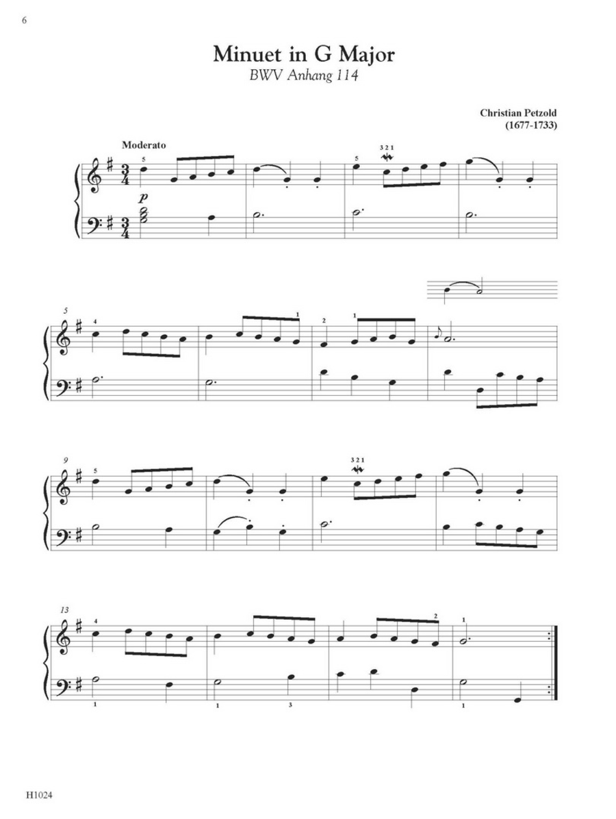 Selections from the Notebook for Anna Magdalena Bach by Johann