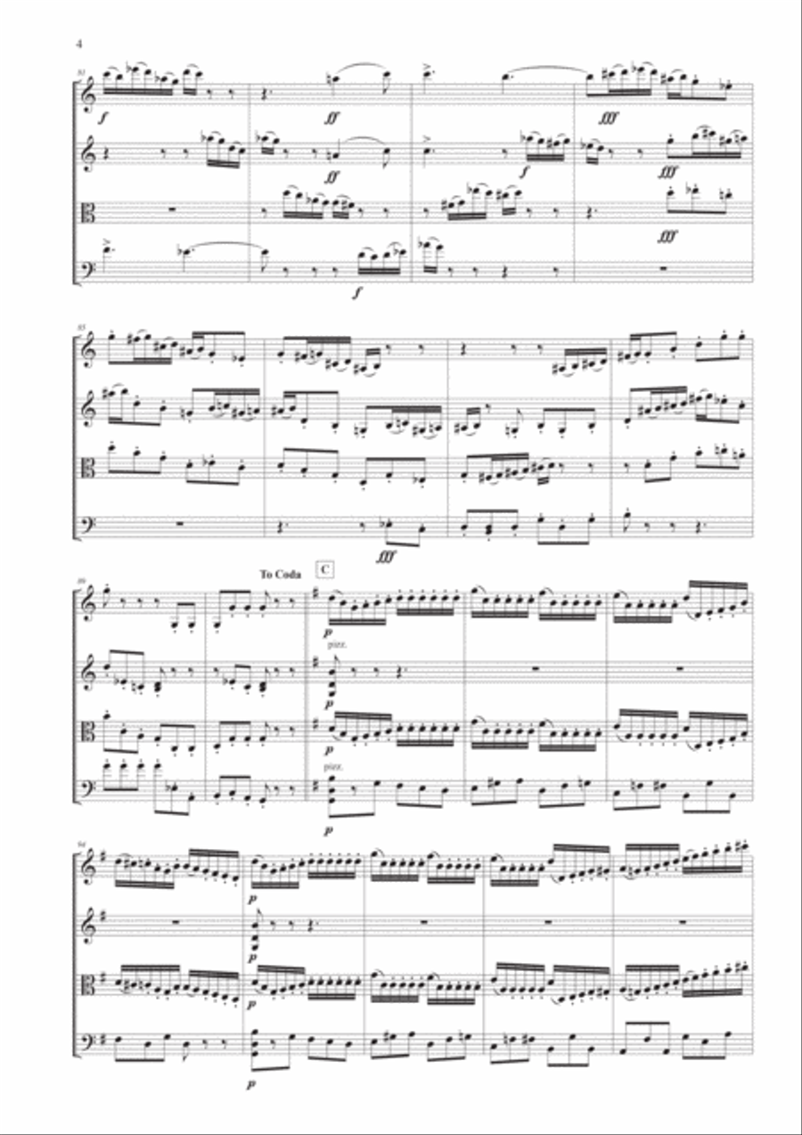 Serenade Op. 48 for String Quartet String Quartet scores gallery preview page 4