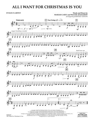 Book cover for All I Want For Christmas Is You (arr. Johnnie Vinson) - Bb Bass Clarinet