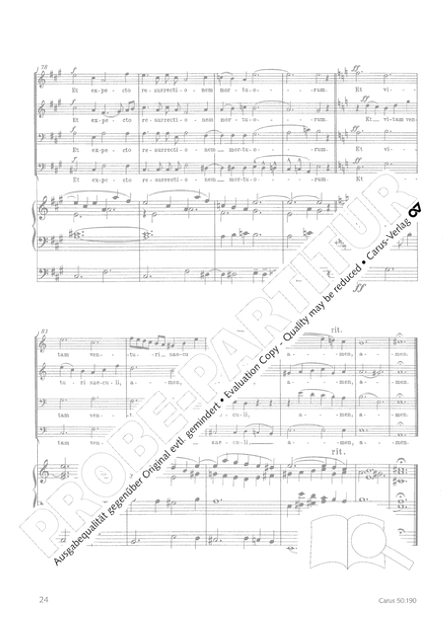 Mass in F major TTBB scores gallery preview page 24