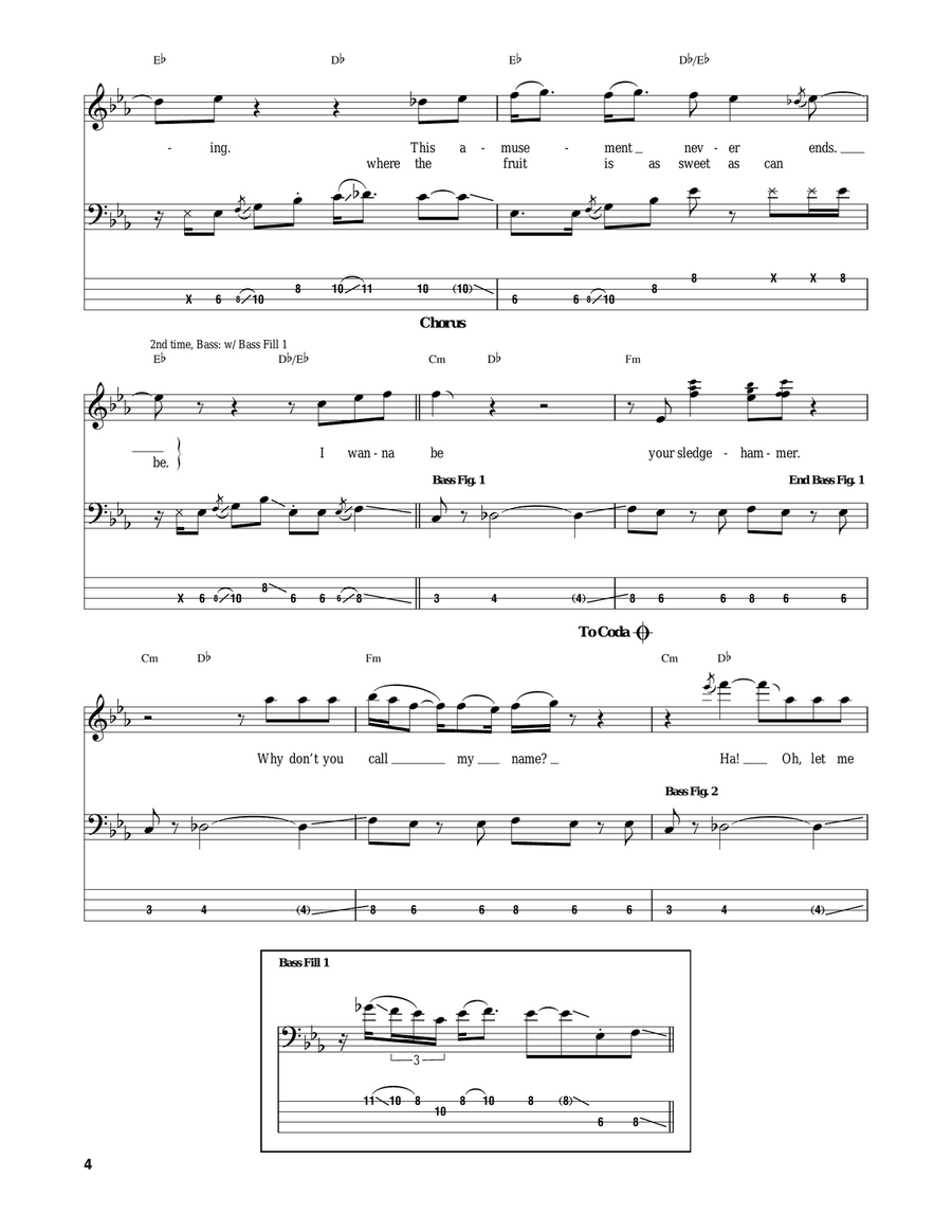 Sledgehammer Guitar Tablature scores gallery preview page 4