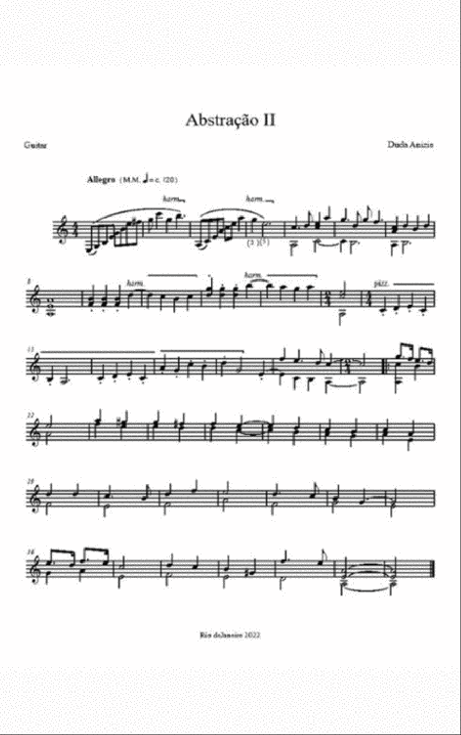 IX Abstracões Classical Guitar scores gallery preview page 3