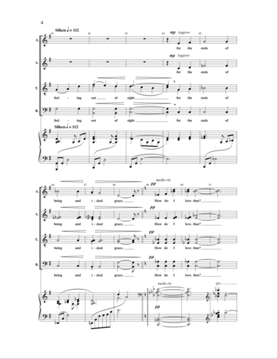 How Do I Love Thee? 4-Part scores gallery preview page 4