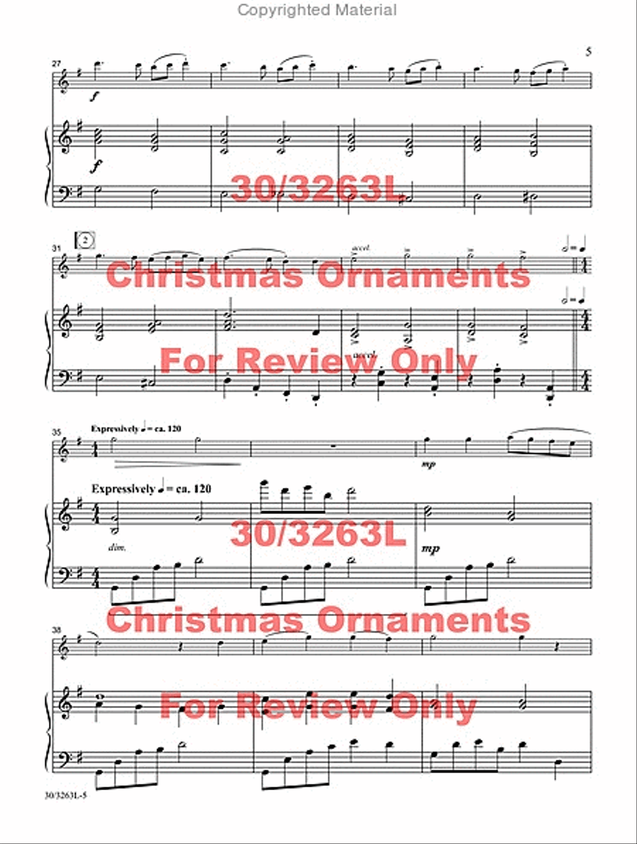 Christmas Ornaments Flute Solo scores gallery preview page 4