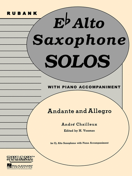 E Flat Alto Saxophone Solos With Piano - Andante And Allegro