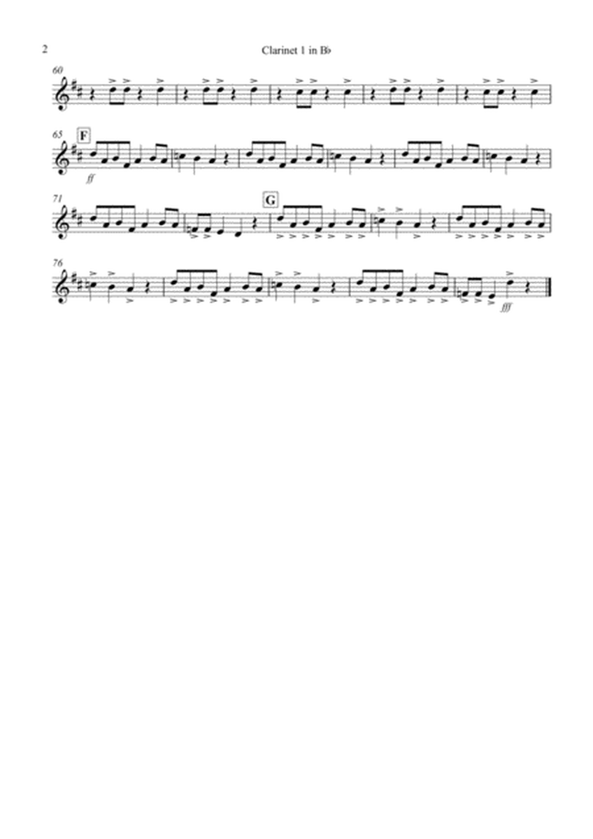 Burnie's Reggae 2 for Clarinet Quartet image number null