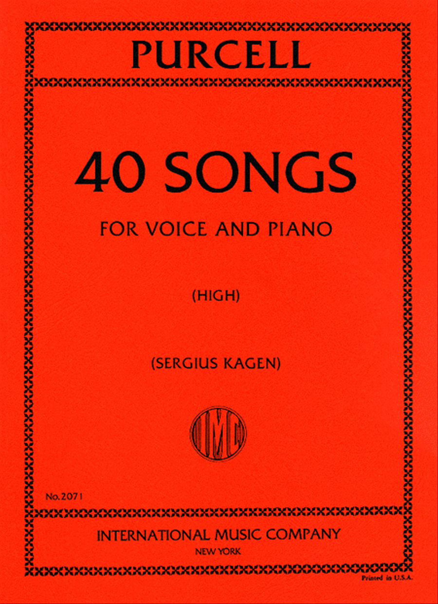 Forty Songs. Complete In One Volume. - High High Voice scores gallery preview page 1
