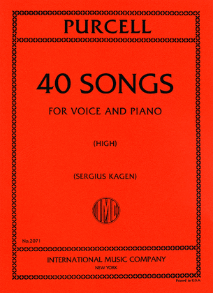Forty Songs. Complete In One Volume. - High