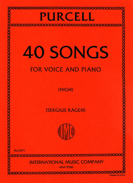 Forty Songs. Complete In One Volume. - High