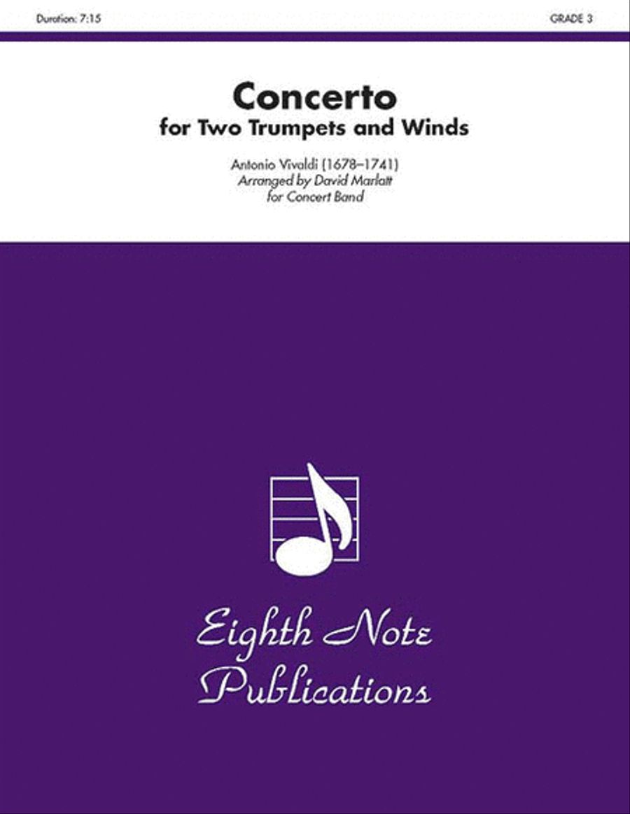 Concerto for Two Trumpets and Winds Concert Band scores gallery preview page 1