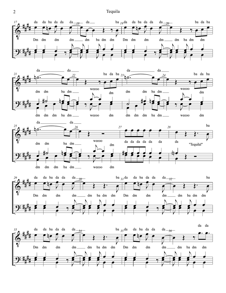 Tequila A Cappella scores gallery preview page 2