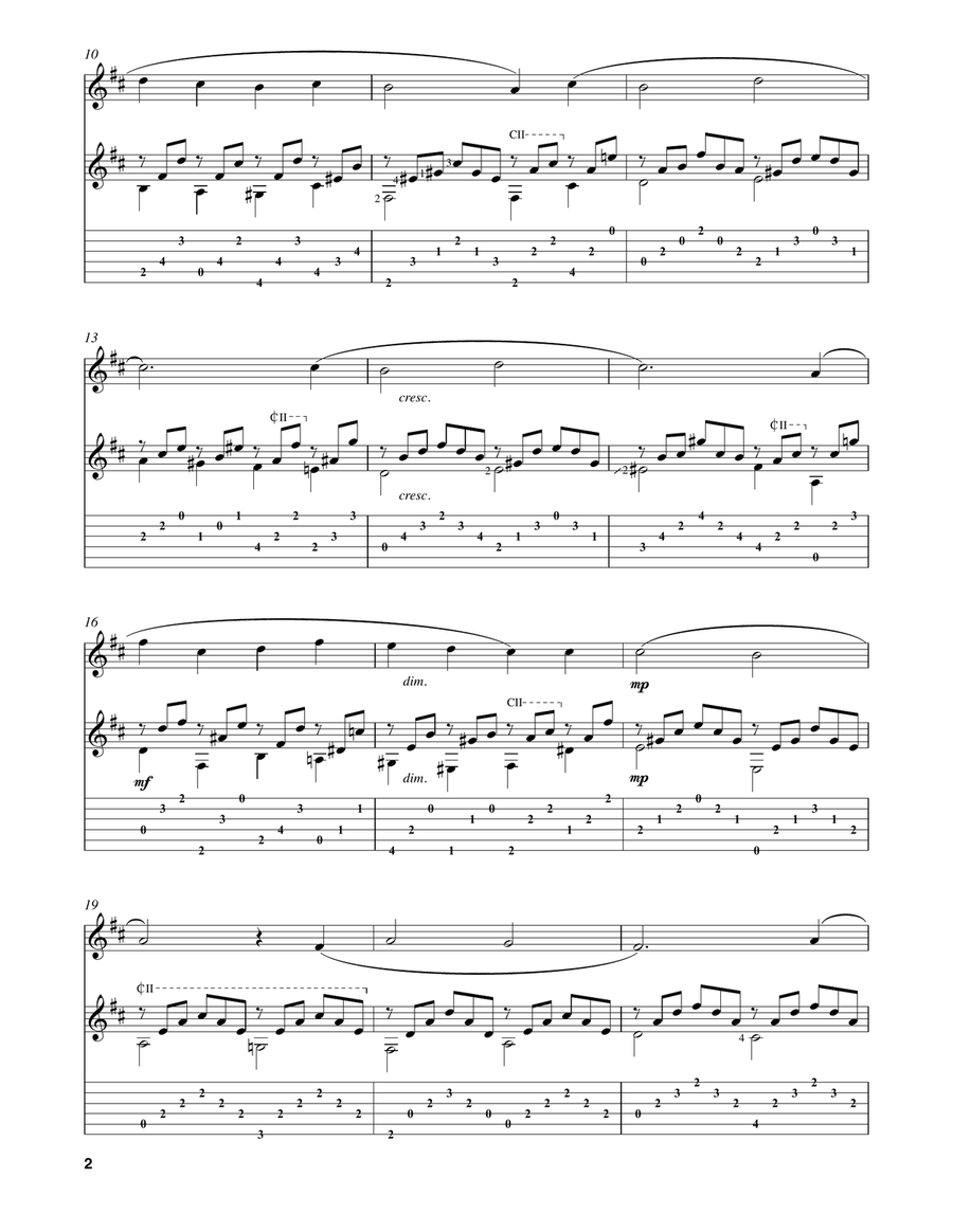 Cantique de Jean Racine Flute scores gallery preview page 2