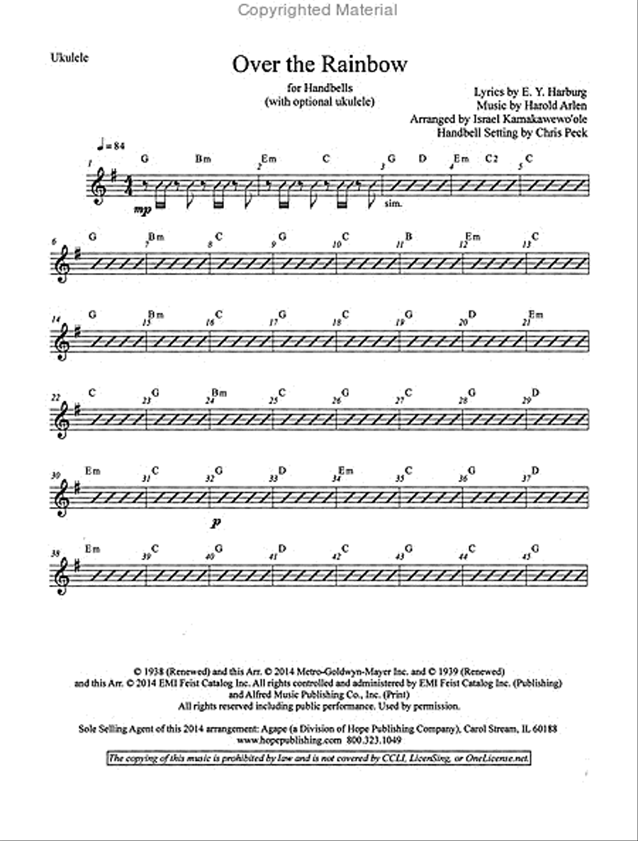 Over the Rainbow 5-Octaves scores gallery preview page 2