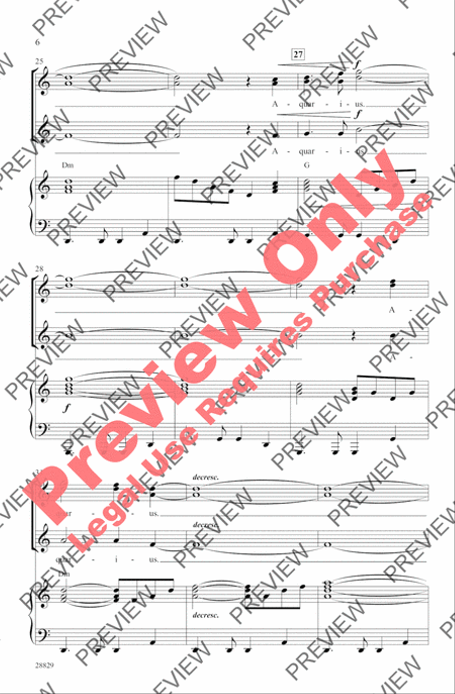 Aquarius / Let the Sunshine In Women's Choir scores gallery preview page 5