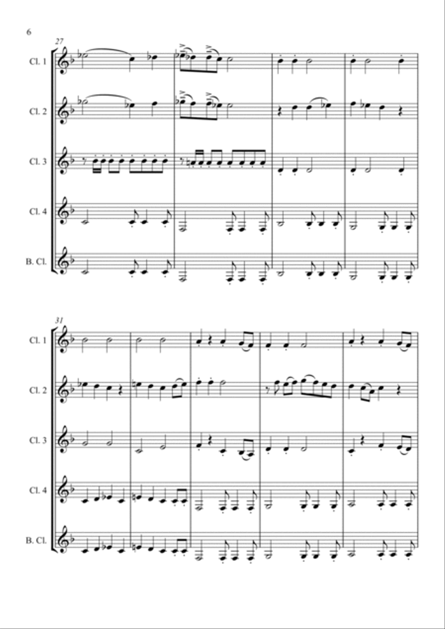 Uptown Girl Uptown Girl Woodwind Ensemble scores gallery preview page 6