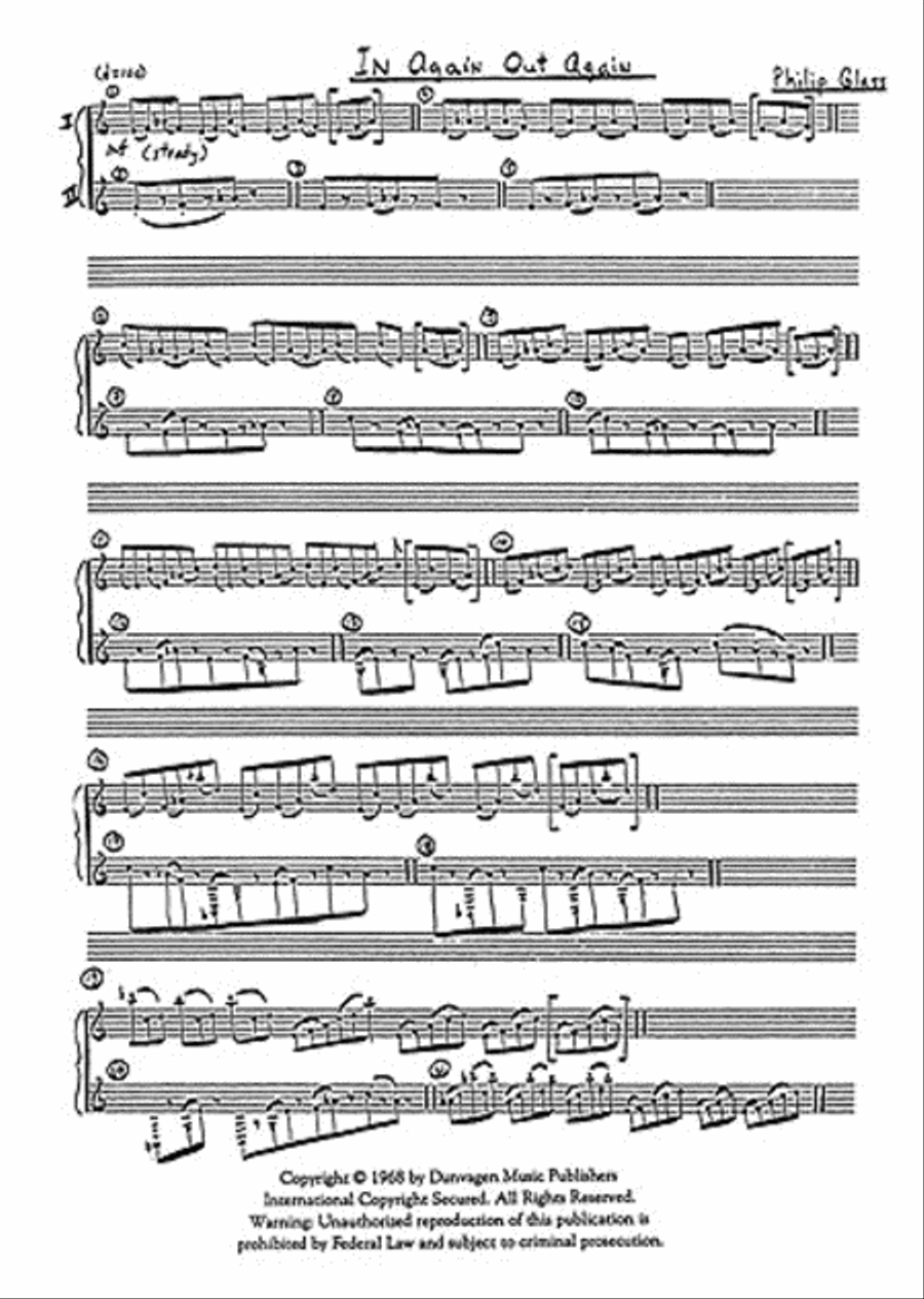 In Again Out Again For Two Pianos 2 Pianos, 4-Hands scores gallery preview page 1