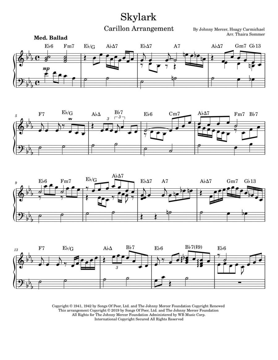 Skylark Carillon scores gallery preview page 1
