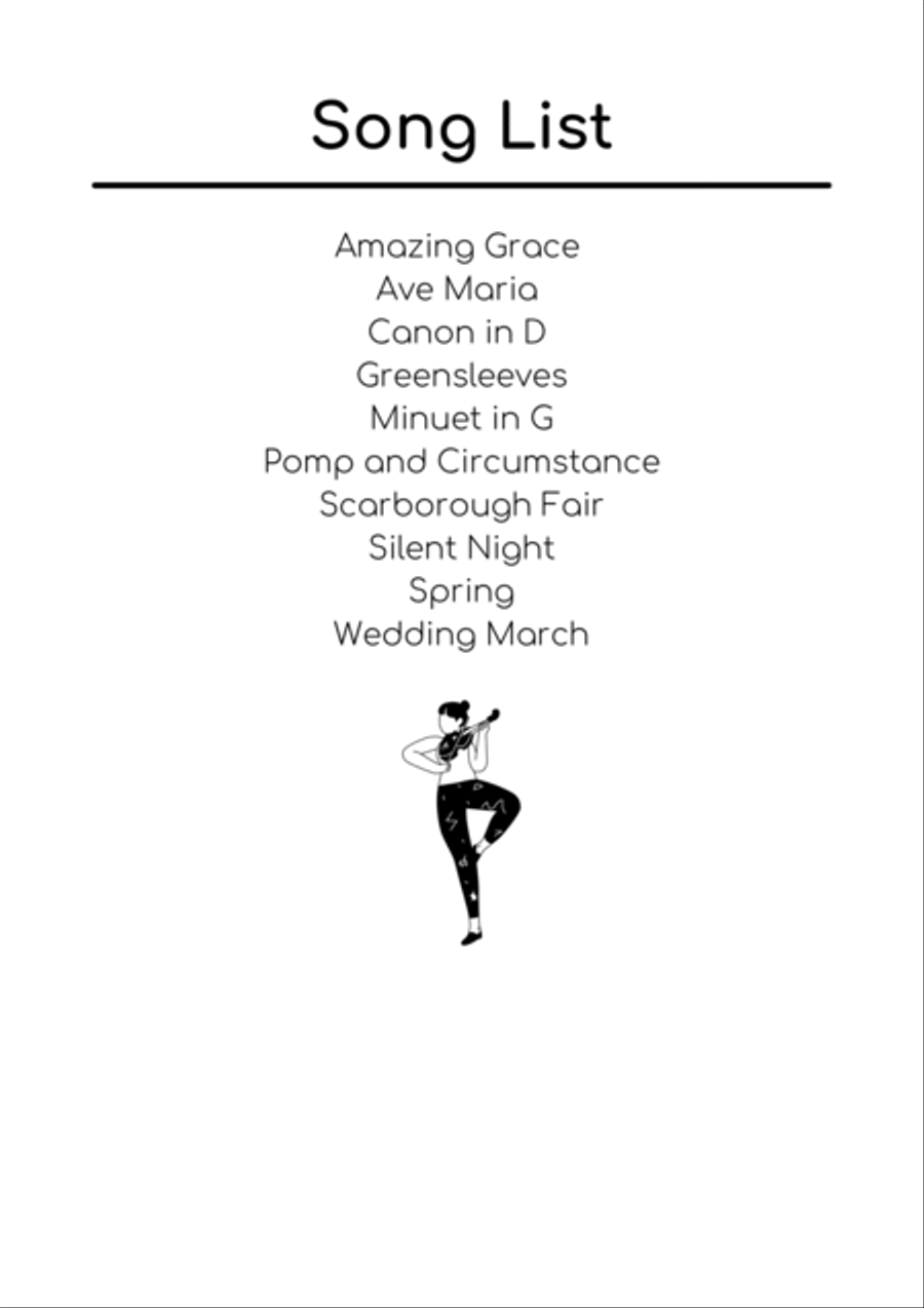 Ten Easy Songs - For Violin Violin Solo scores gallery preview page 2