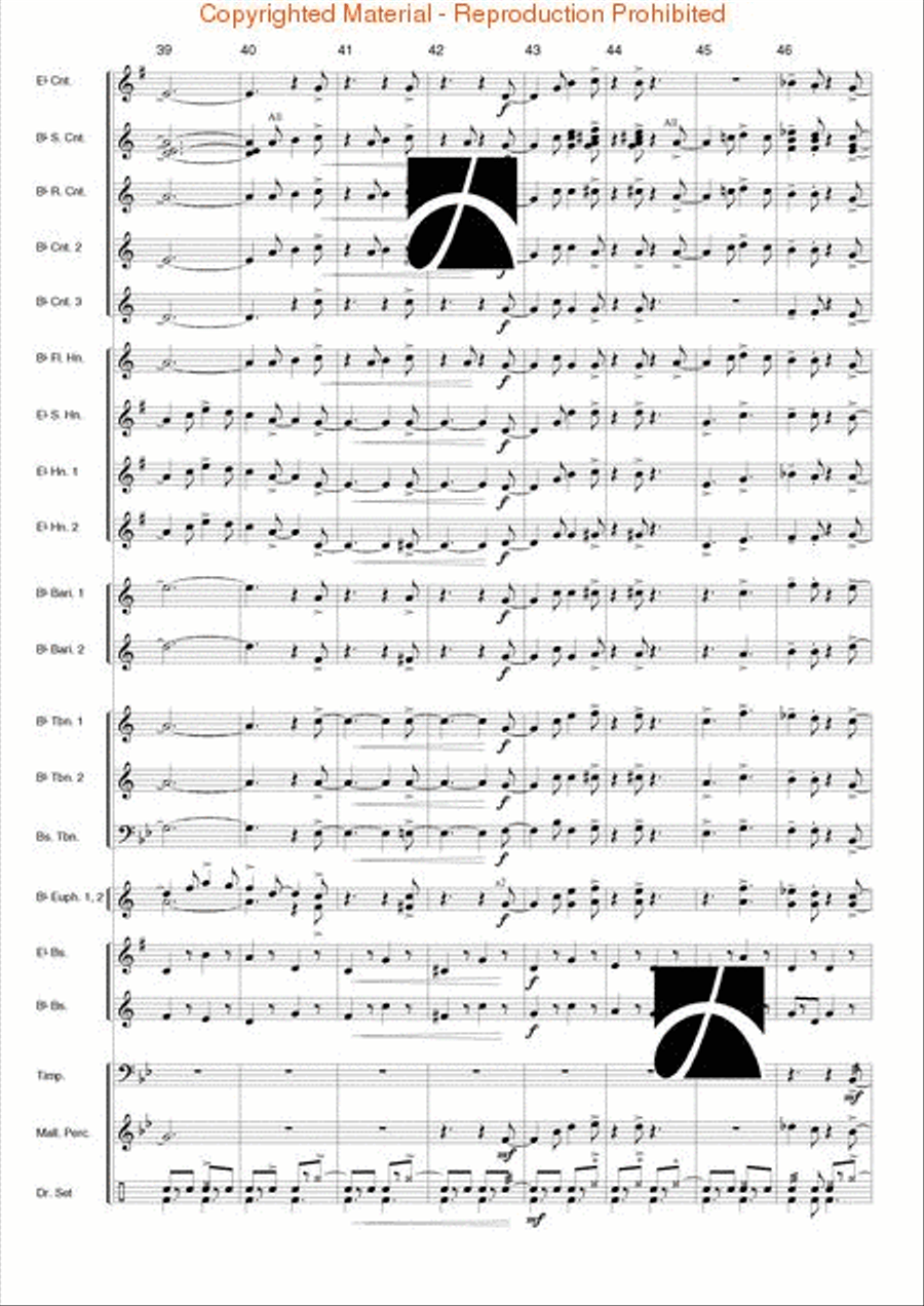 Marching Blues Marching Blues Concert Band scores gallery preview page 7
