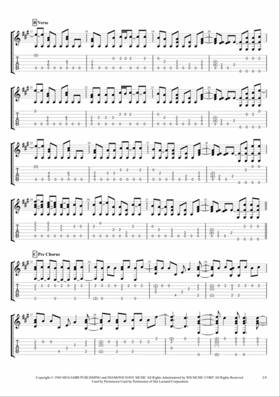 Jump Jump Electric Guitar scores gallery preview page 2