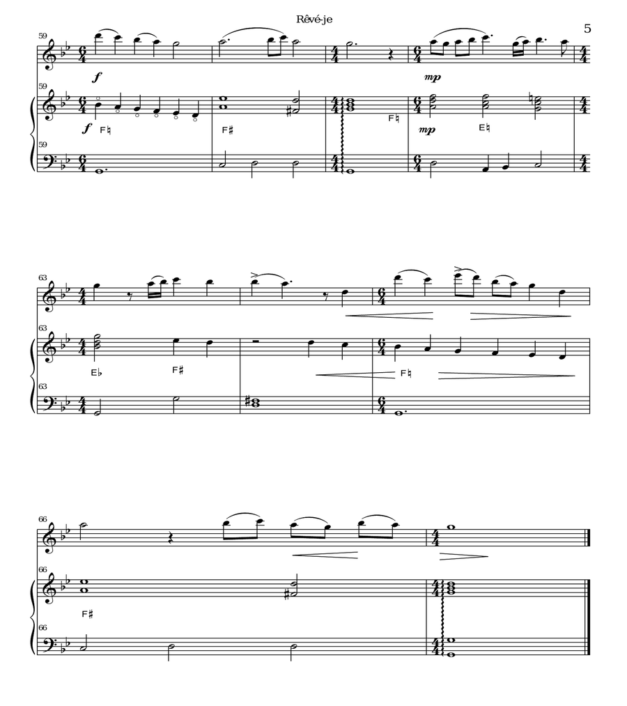 Rêvé-je (Am I dreaming) for alto recorder and harp image number null