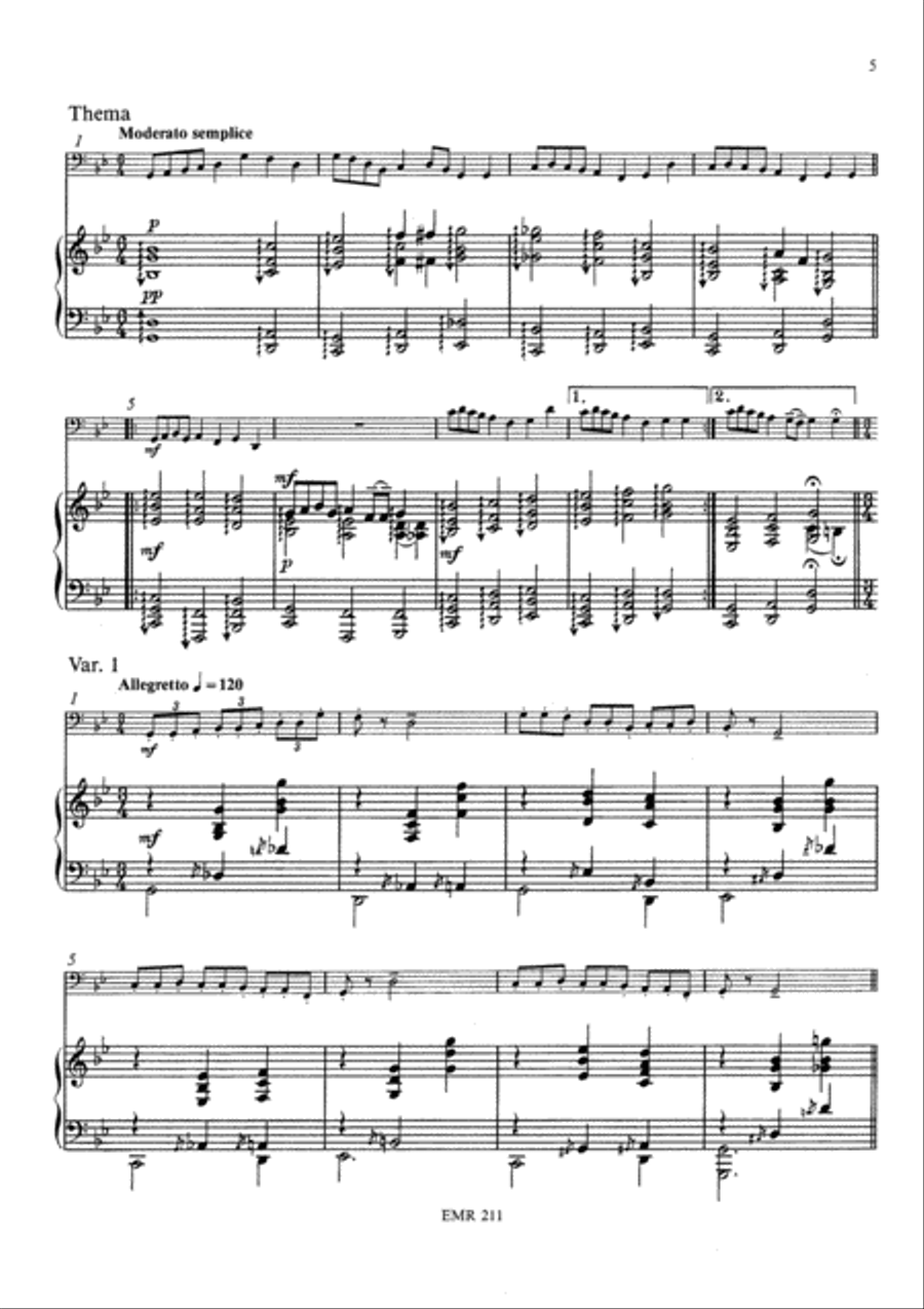 Introduzione Tema e Variazioni Bass Trombone scores gallery preview page 6