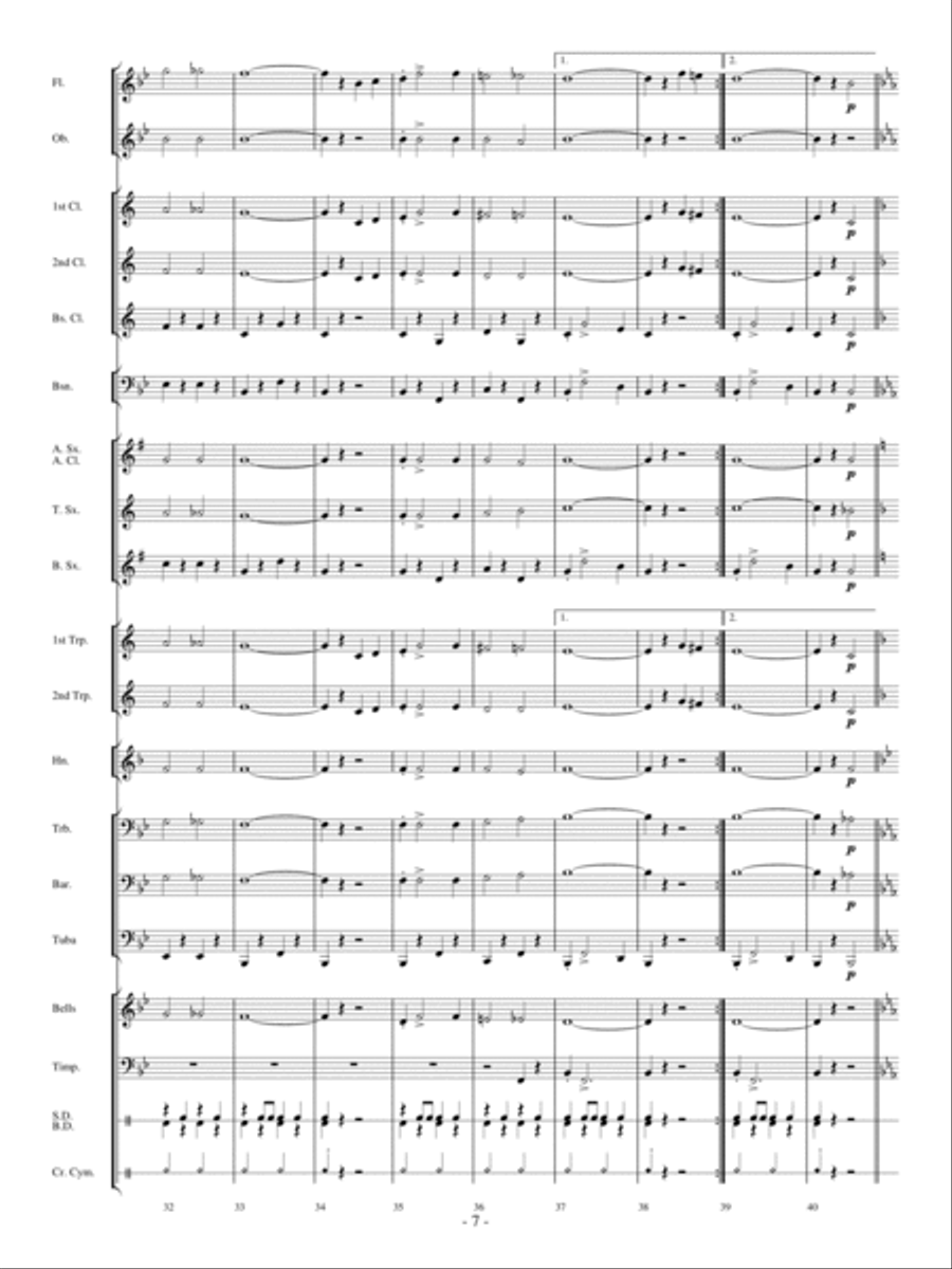 Crosswinds March by James Swearingen Concert Band - Sheet Music page 6