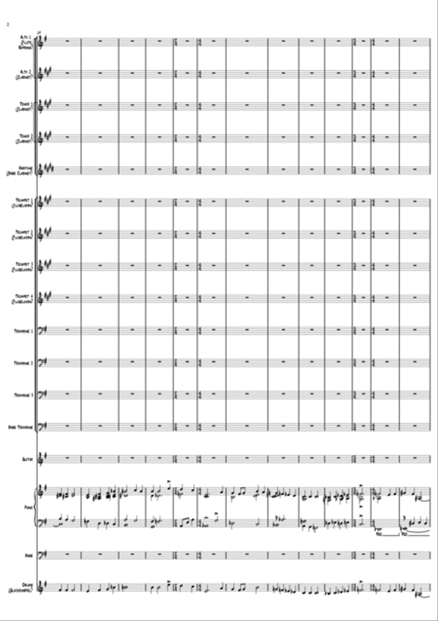 Christmas Modes Jazz Ensemble scores gallery preview page 2