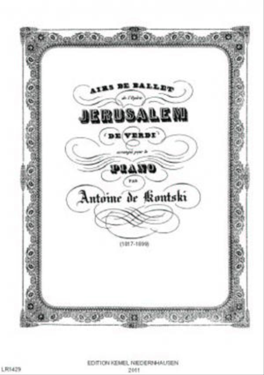 Airs de ballet de l'opera Jerusalem de Verdi Piano Solo scores gallery preview page 1