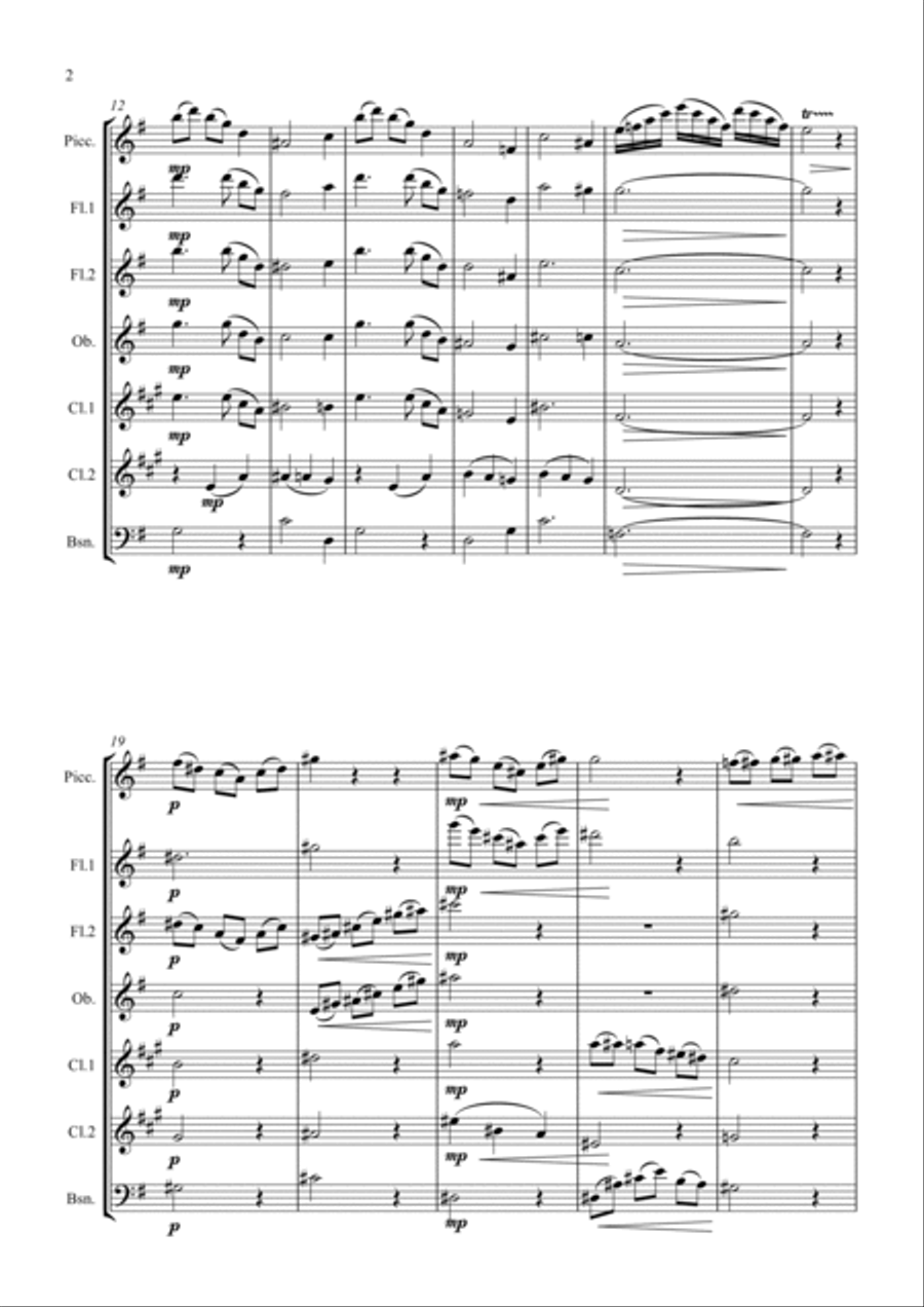 Wind Septet Woodwind Ensemble scores gallery preview page 2