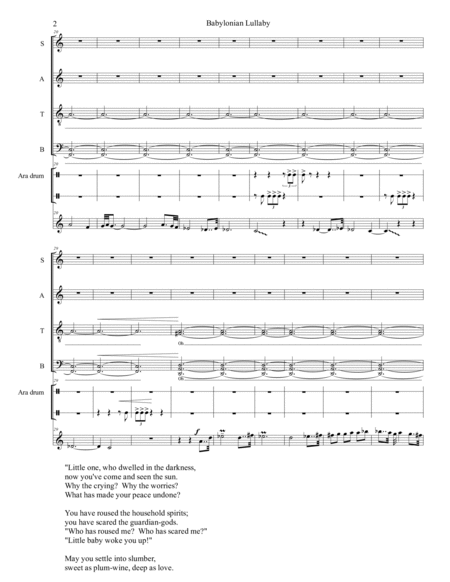 Babylonian Lullaby - choral score image number null