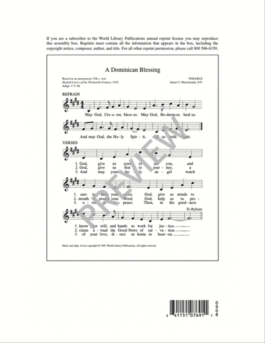 A Dominican Blessing 4-Part scores gallery preview page 3
