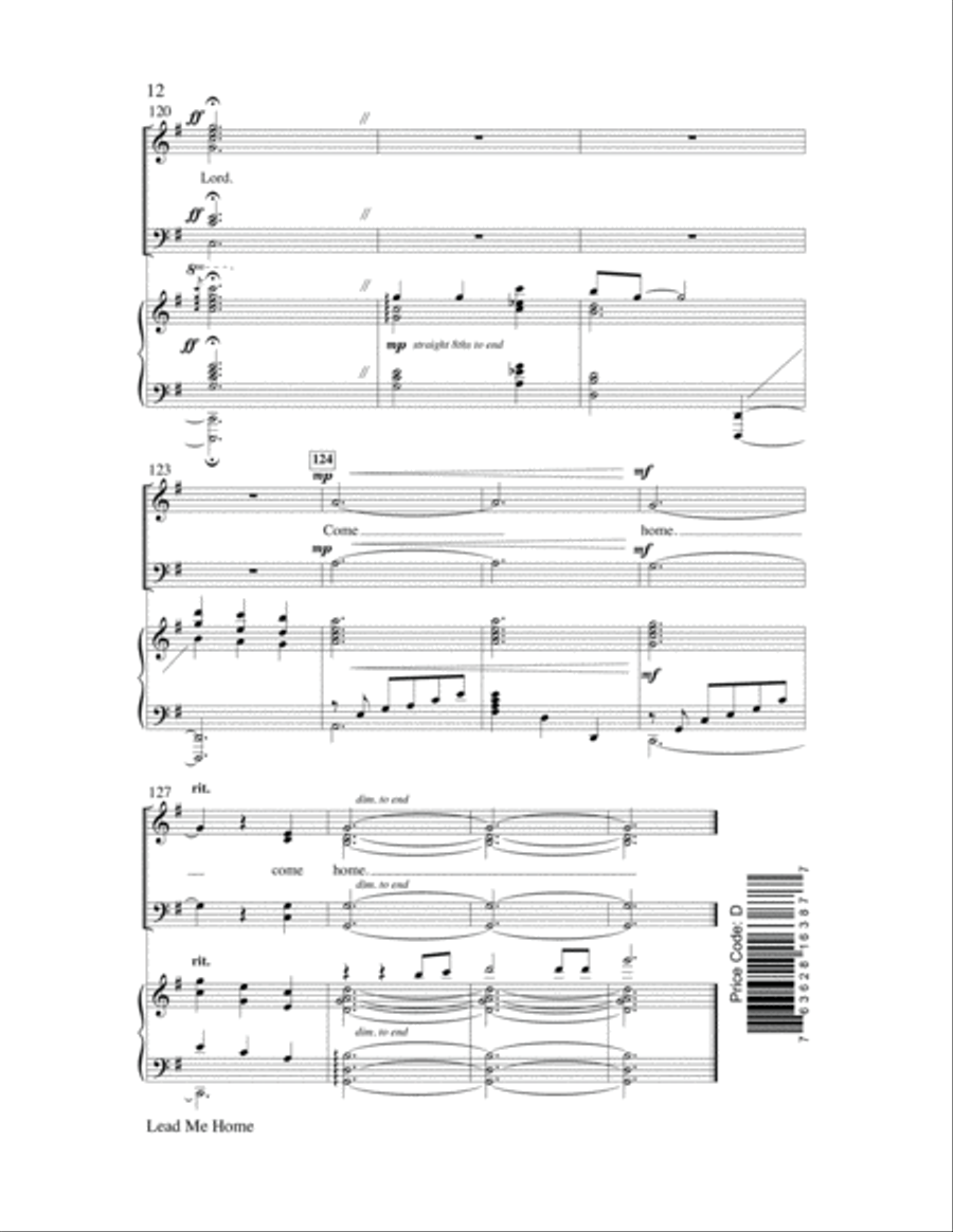Lead Me Home (Precious Lord, Take My Hand) with Softly and Tenderl-Digital Version Choir scores gallery preview page 12