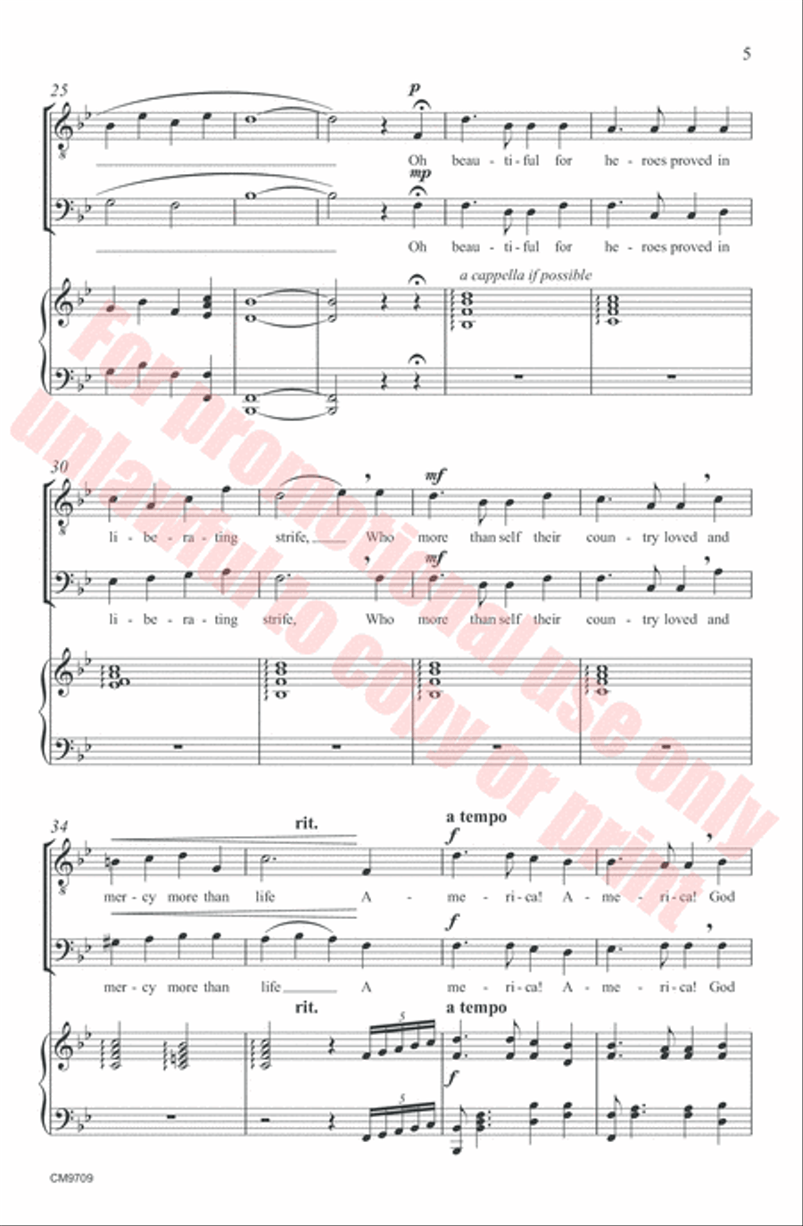 America, the Beautiful TB scores gallery preview page 5