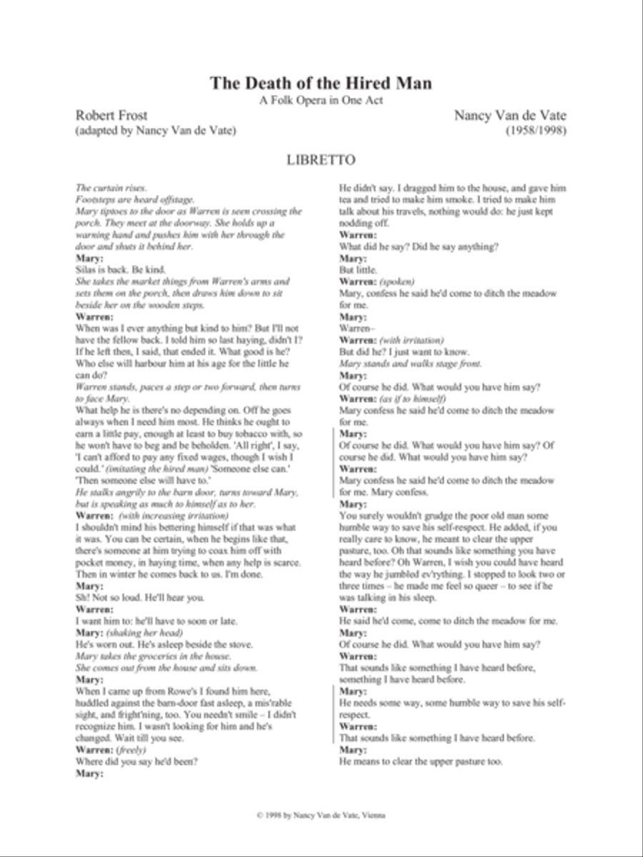 [Van de Vate] The Death of the Hired Man Medium Voice scores gallery preview page 3