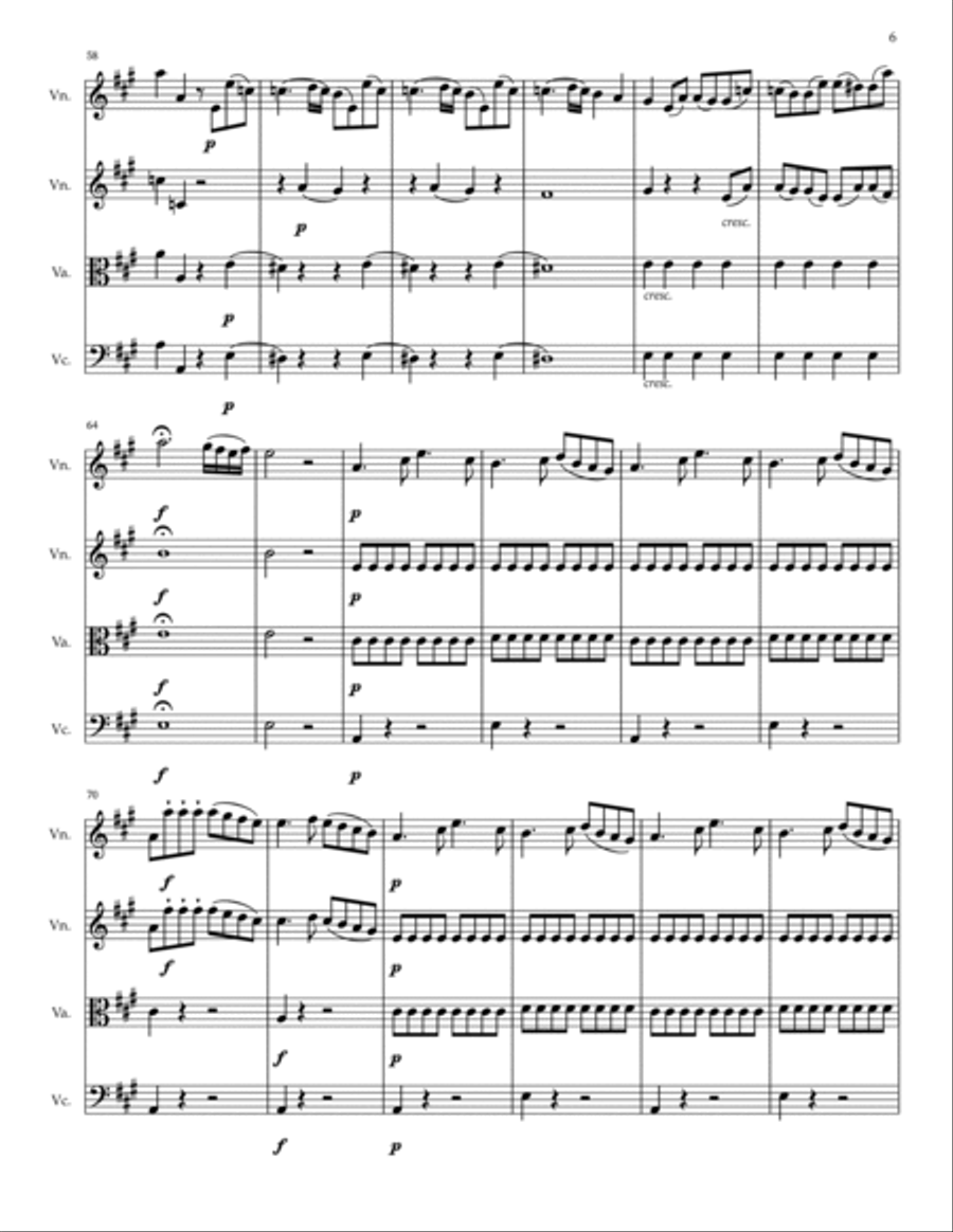 Violin Concerto in A, OP.5 no.2 First Movement Orchestra parts and score String Orchestra scores gallery preview page 6