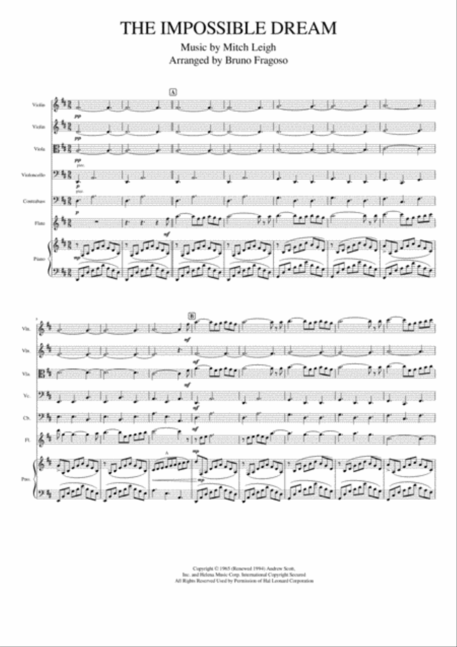 The Impossible Dream Large Ensemble scores gallery preview page 1