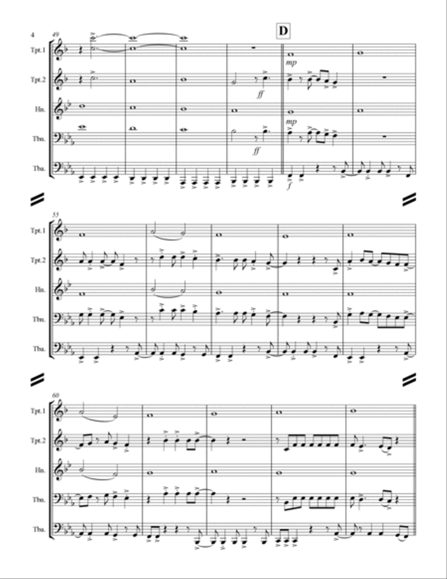 Take On Me Brass Ensemble scores gallery preview page 5