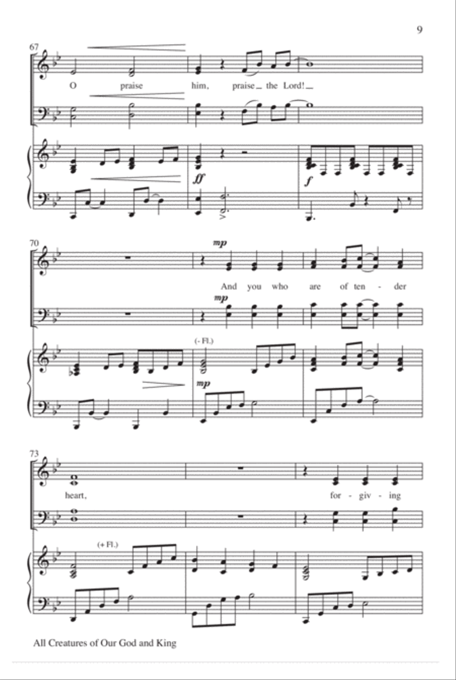 All Creatures of Our God and King 4-Part scores gallery preview page 9