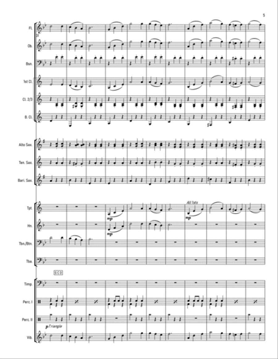 Merry-Go-Round Of Life Concert Band scores gallery preview page 6