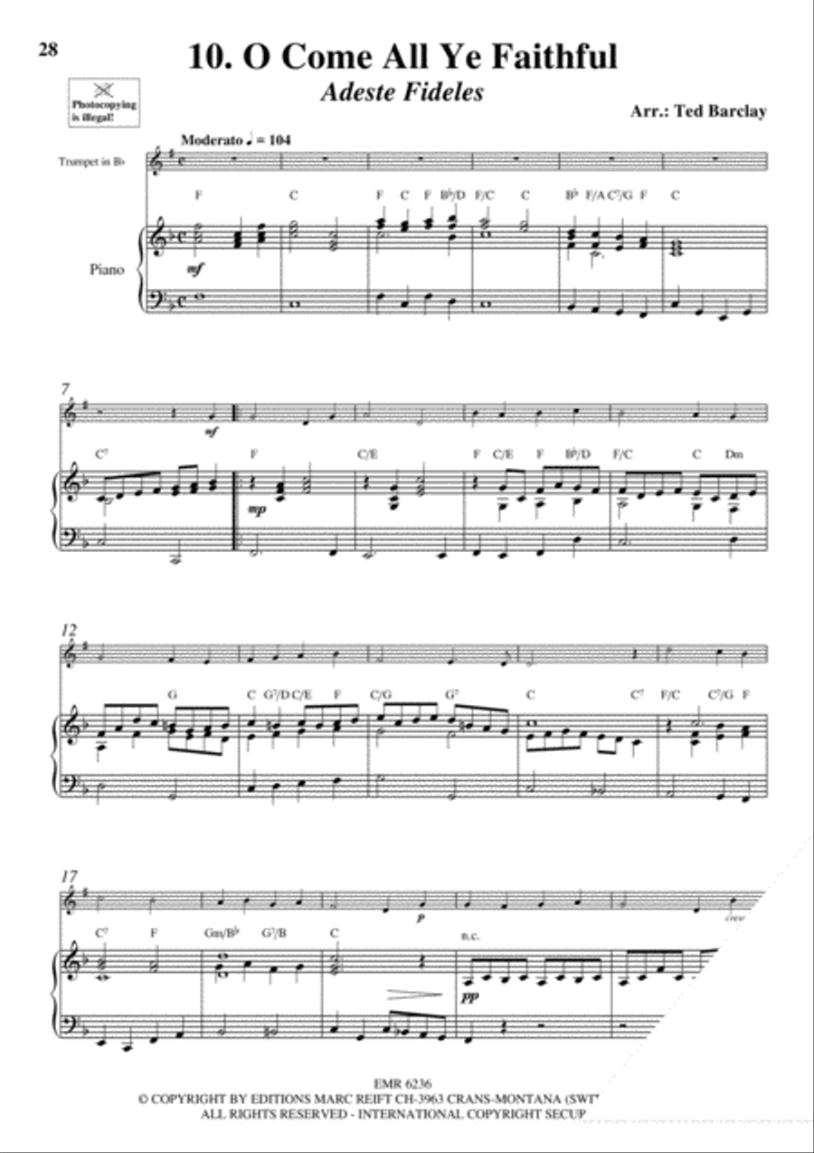 10 Easy Christmas Solos 10 Easy Christmas Solos Trumpet Solo scores gallery preview page 12