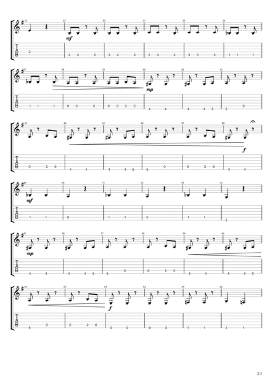 Espana Cani - Guitar III Guitar Ensemble scores gallery preview page 2