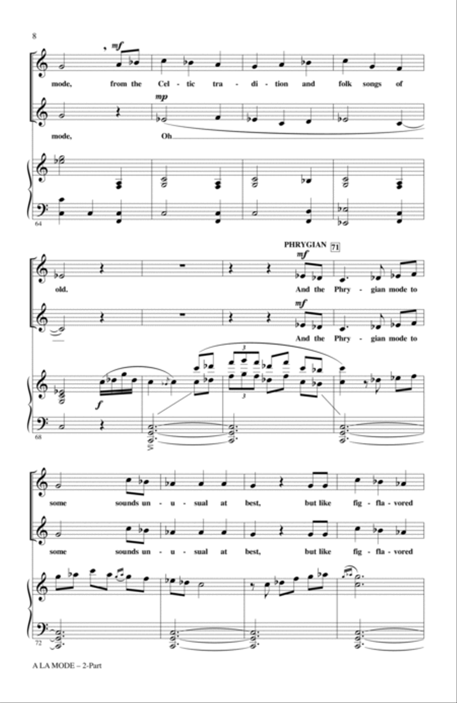 A La Mode 2-Part scores gallery preview page 6